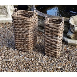 Cane Log Baskets Tall